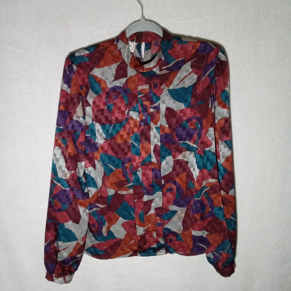 California Talls By Roberts Long Sleeve Secretary Blouse, Size 14